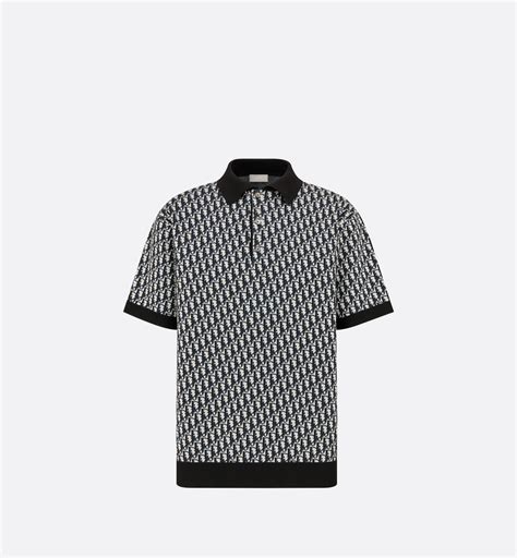 black dior polo shirt|Dior oblique polo shirt.